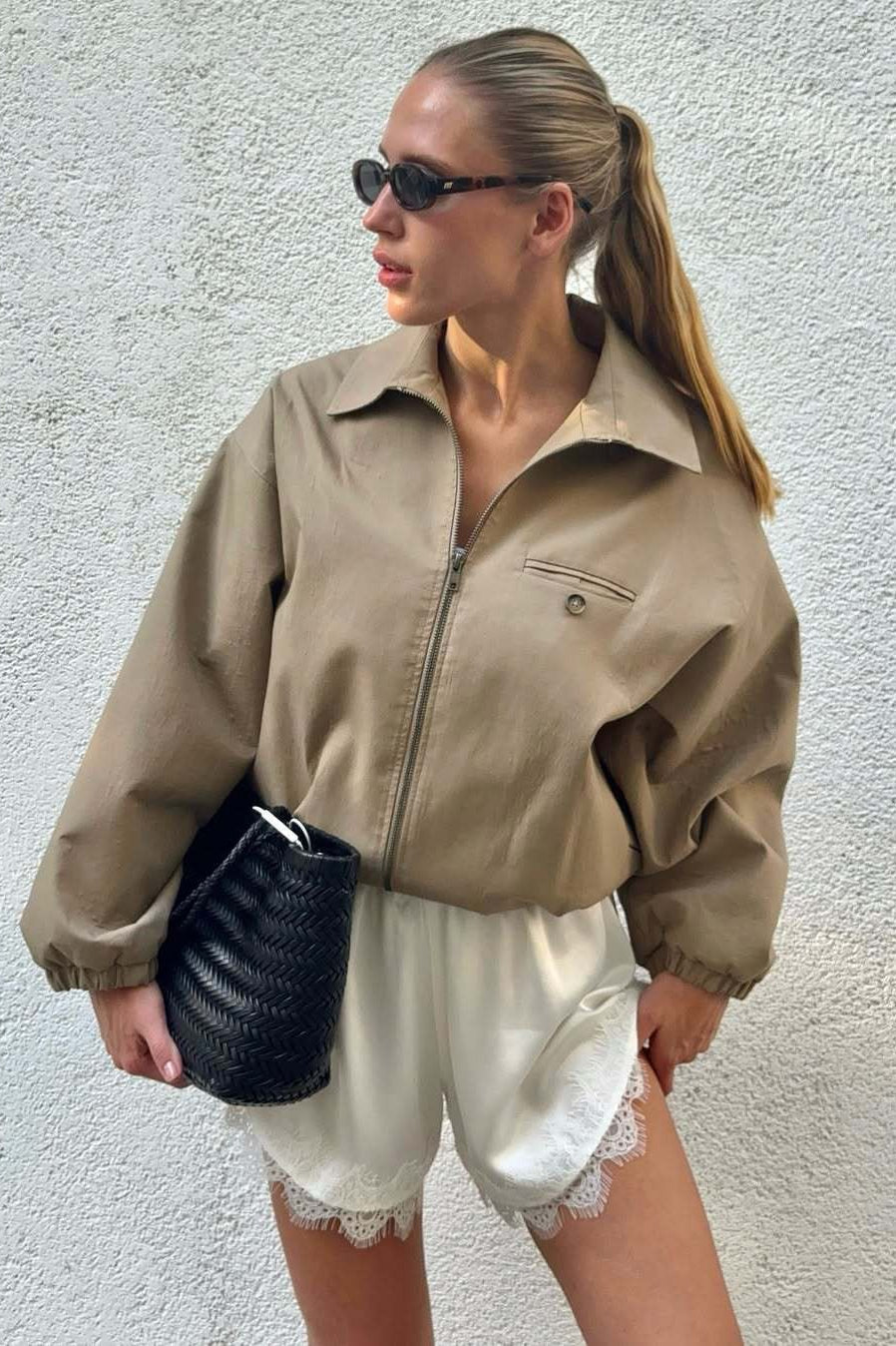 WW | Up Cropped Khaki Jacke