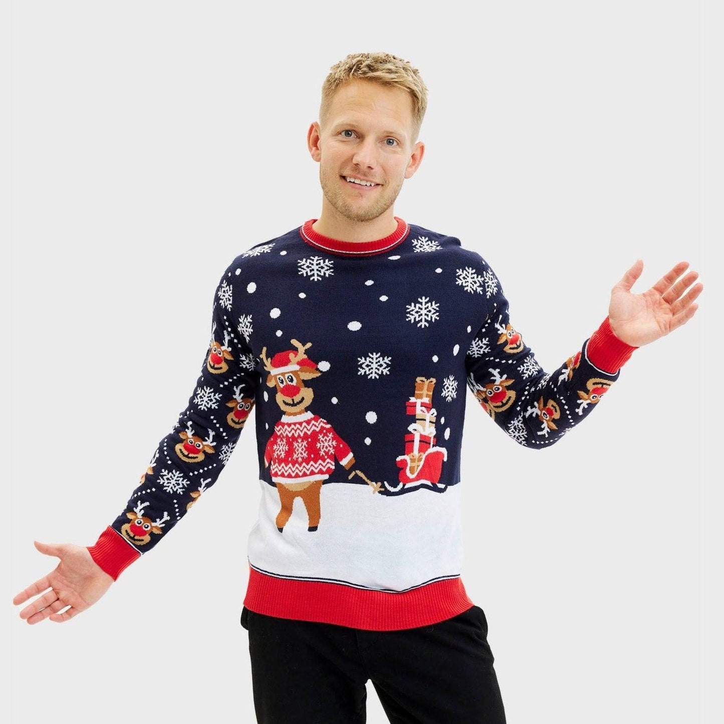 WW | Der Bringing Christmas Gifts Weihnachts-Pullover - Herren
