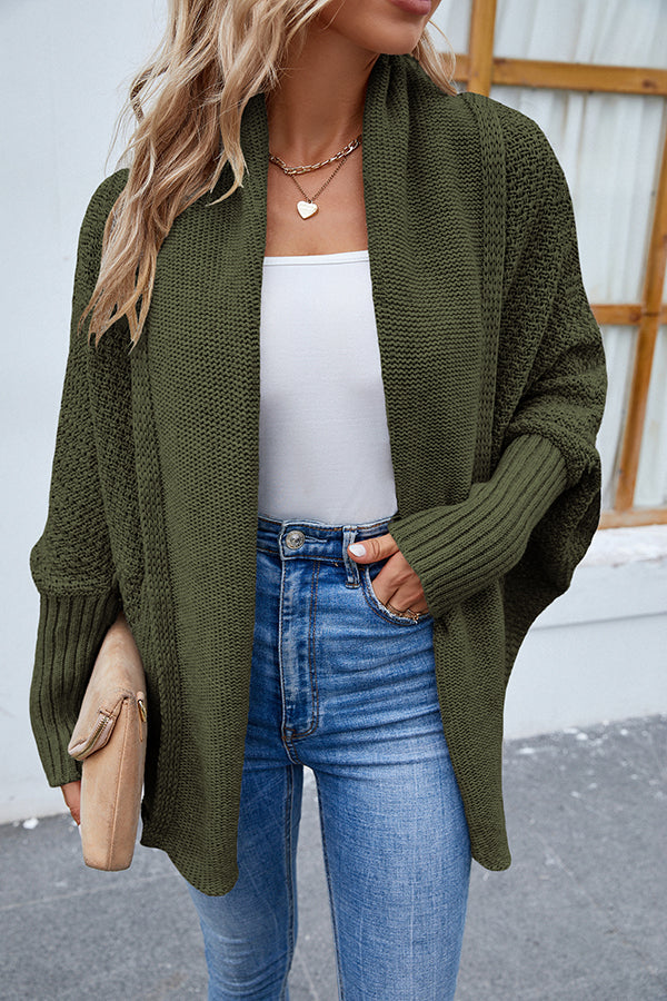 WW | Elegante Strickjacke mit Dolmanärmeln für Frauen