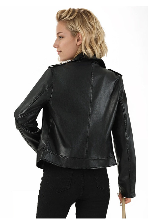 WW | PU Leder Reißverschlussjacke