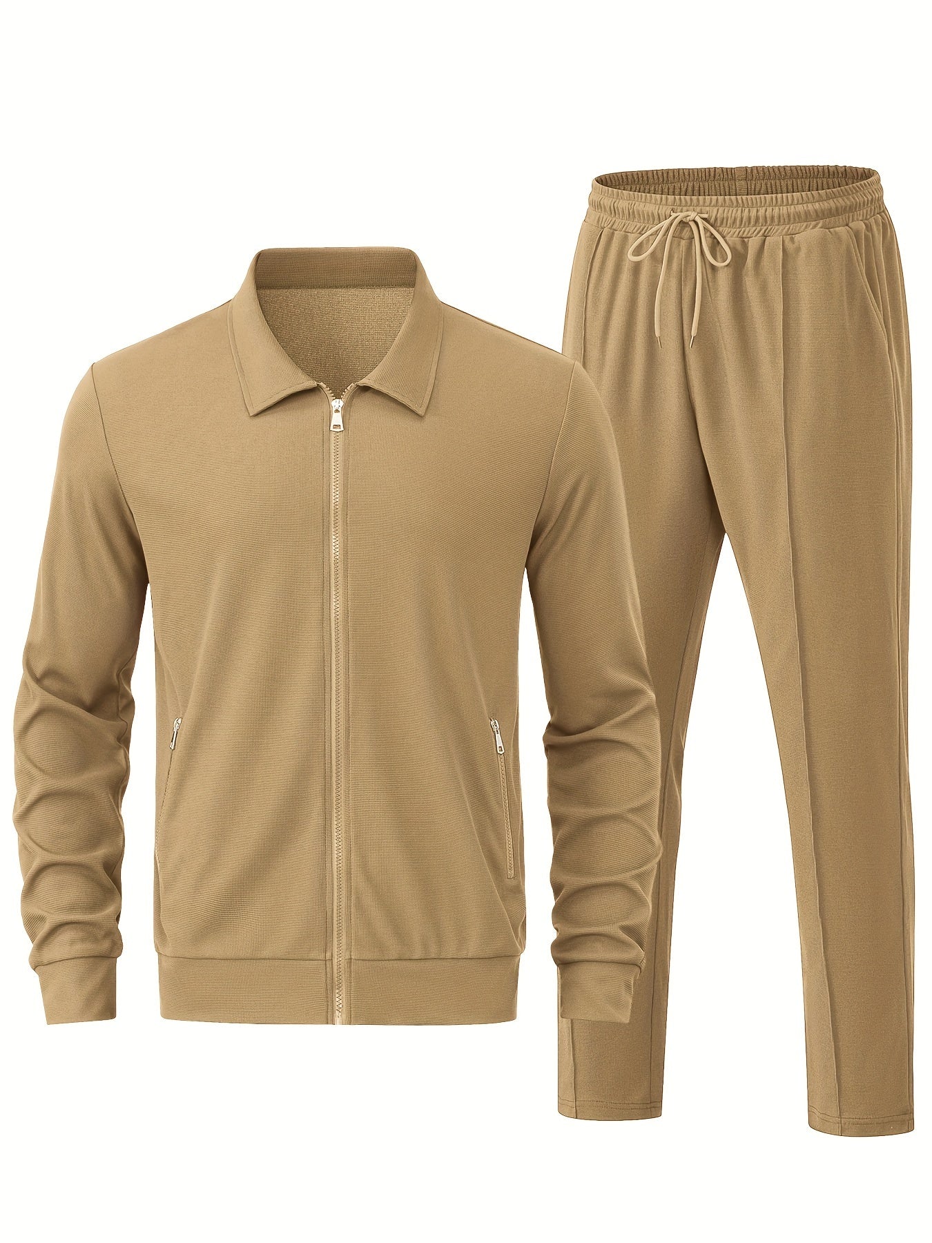 WW | Men's Casual Zip Tracksuit & Joggers - Perfect for Outdoor Activities