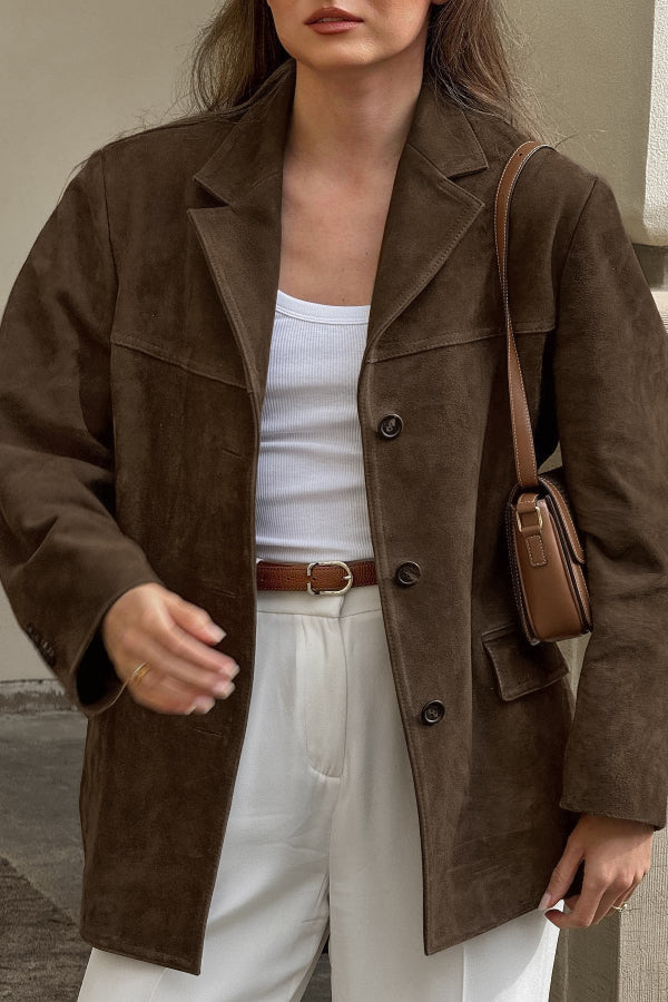 WW | Vintage Lapelless Suede Jacket