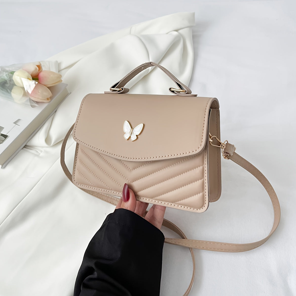 WW | Fashionable Solid Color Shoulder Bag and Crossbody Bag