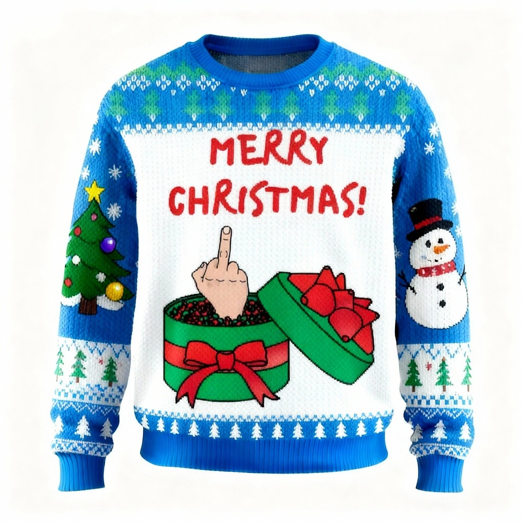WW | Festliches Weihnachtsgeschenk Druck Feiertag Pullover - Ultimativer hässlicher Weihnachtsfeier Look