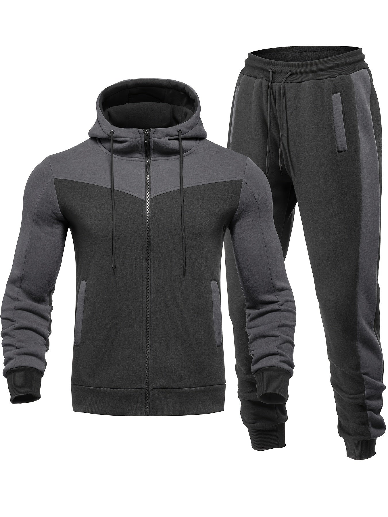 WW | Freizeitjacke und Hose aus einfarbigem Stoff für Herren - Perfect für legere Tage