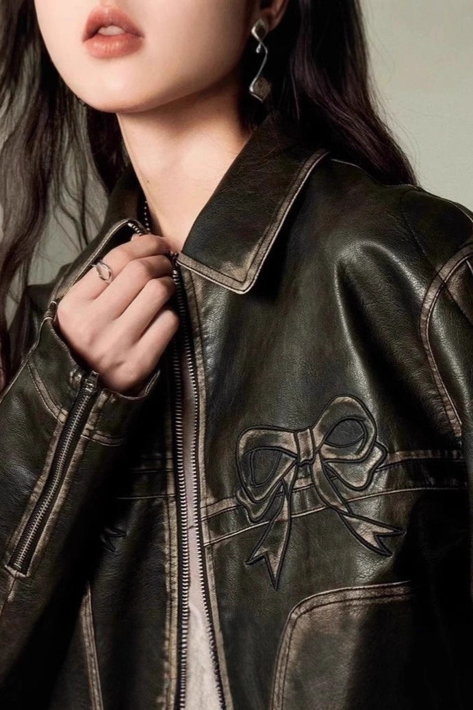 WW | Dekor Faux Leder Bikerjacke
