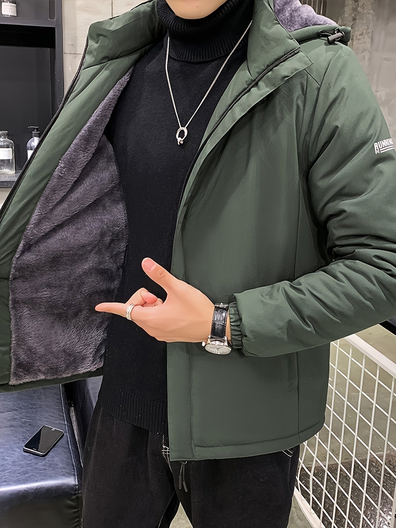 WW | Casual Hooded Long Winter Jacket for Men - Ideal for Winter