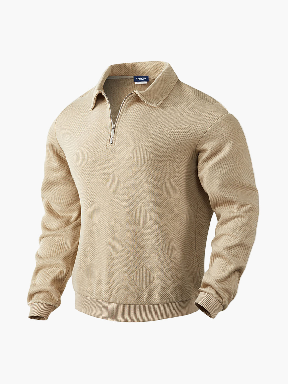 WW | Halb-Zip Pullover mit Strukturmuster - Smart-Casual Stil für Alltag und Büro