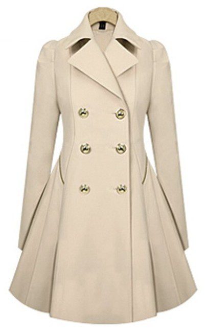 WW | Doppelreiher-Mantel - Polyester-Mischung - Elegant und Zeitlos