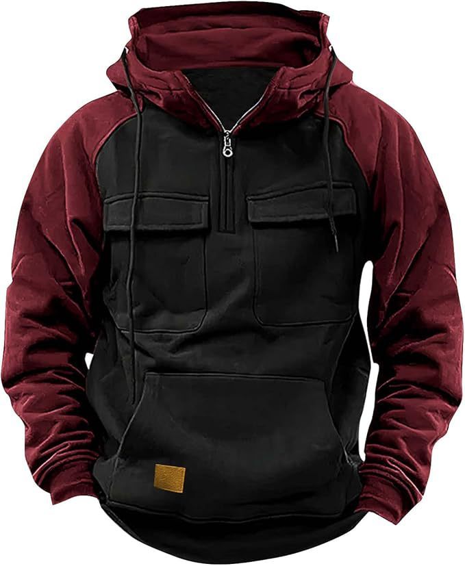 WW | Dicke Herren-Hoodie mit vielen Stauraumtaschen