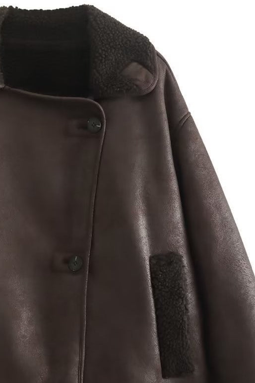WW | Lammfell gefütterte lockere Jacke