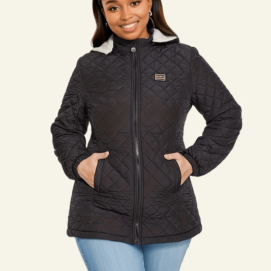 WW | Elegant Hooded Puffer Jacket in Oversize Fit