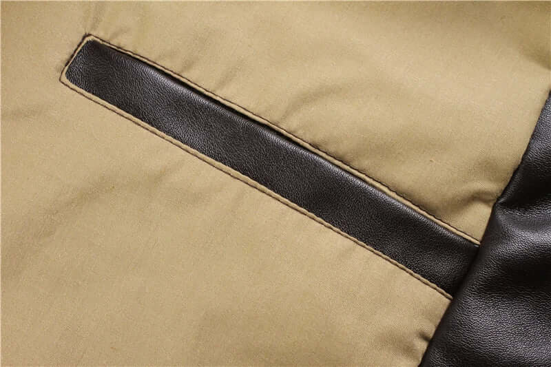 WW | Men's Leather Jacket with Practical Pockets