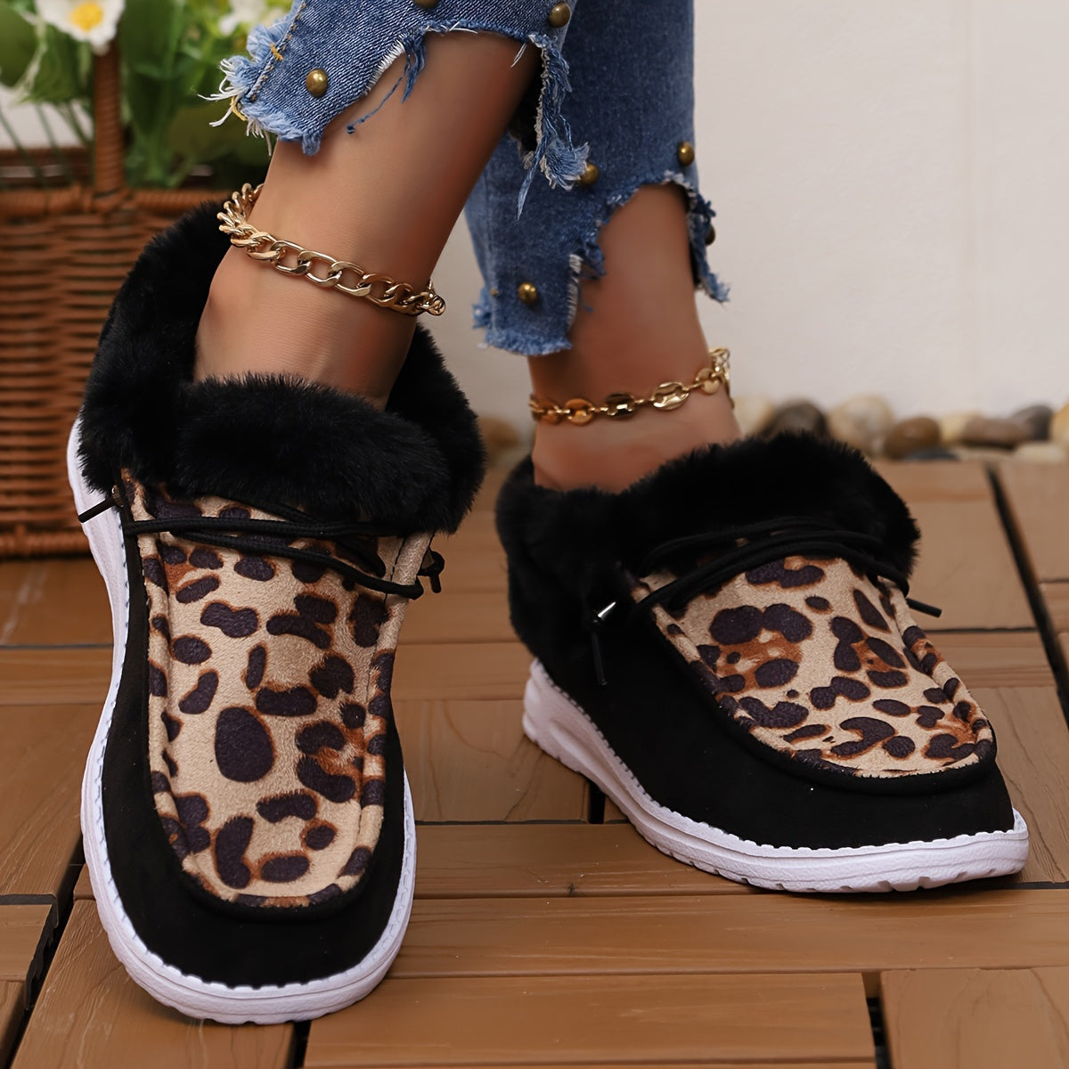 Isla – Leisure Shoes with Leopard Print