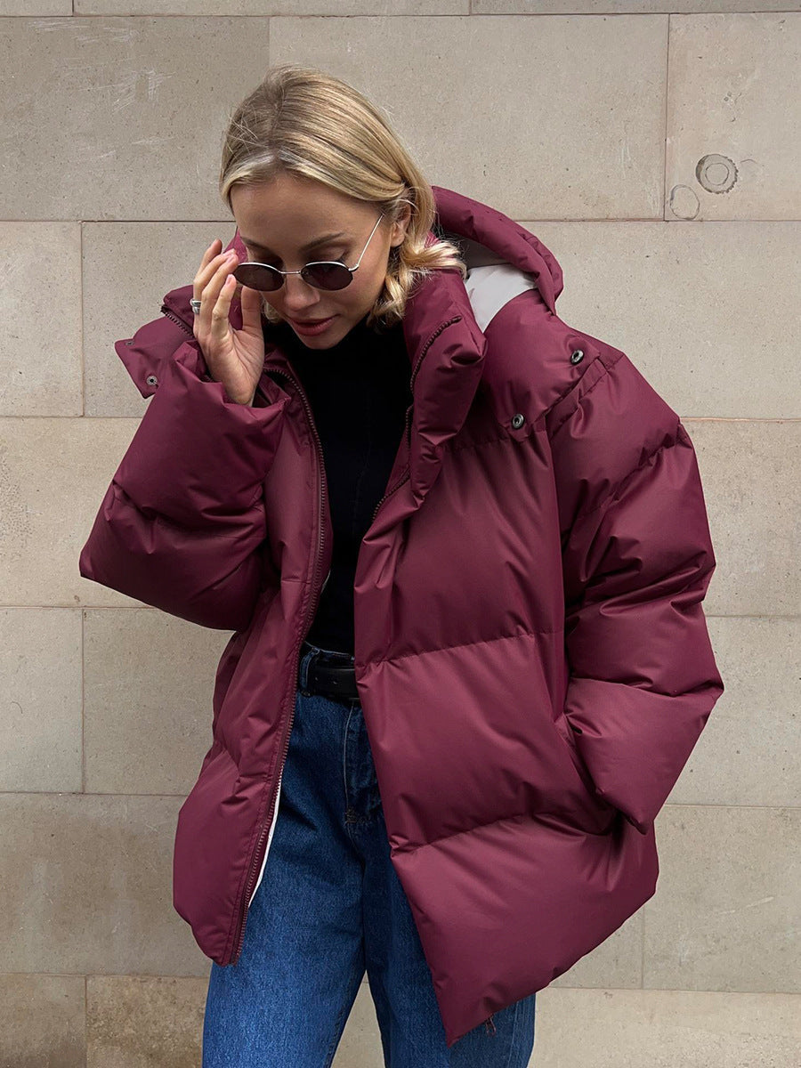 WW | Damen Oversize Winterjacke mit Kapuze