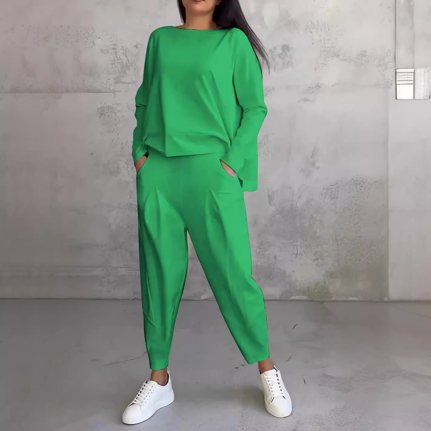WW | Hosenanzug Mit Langen Ärmeln Für Frauen, Unregelmäßiges Design