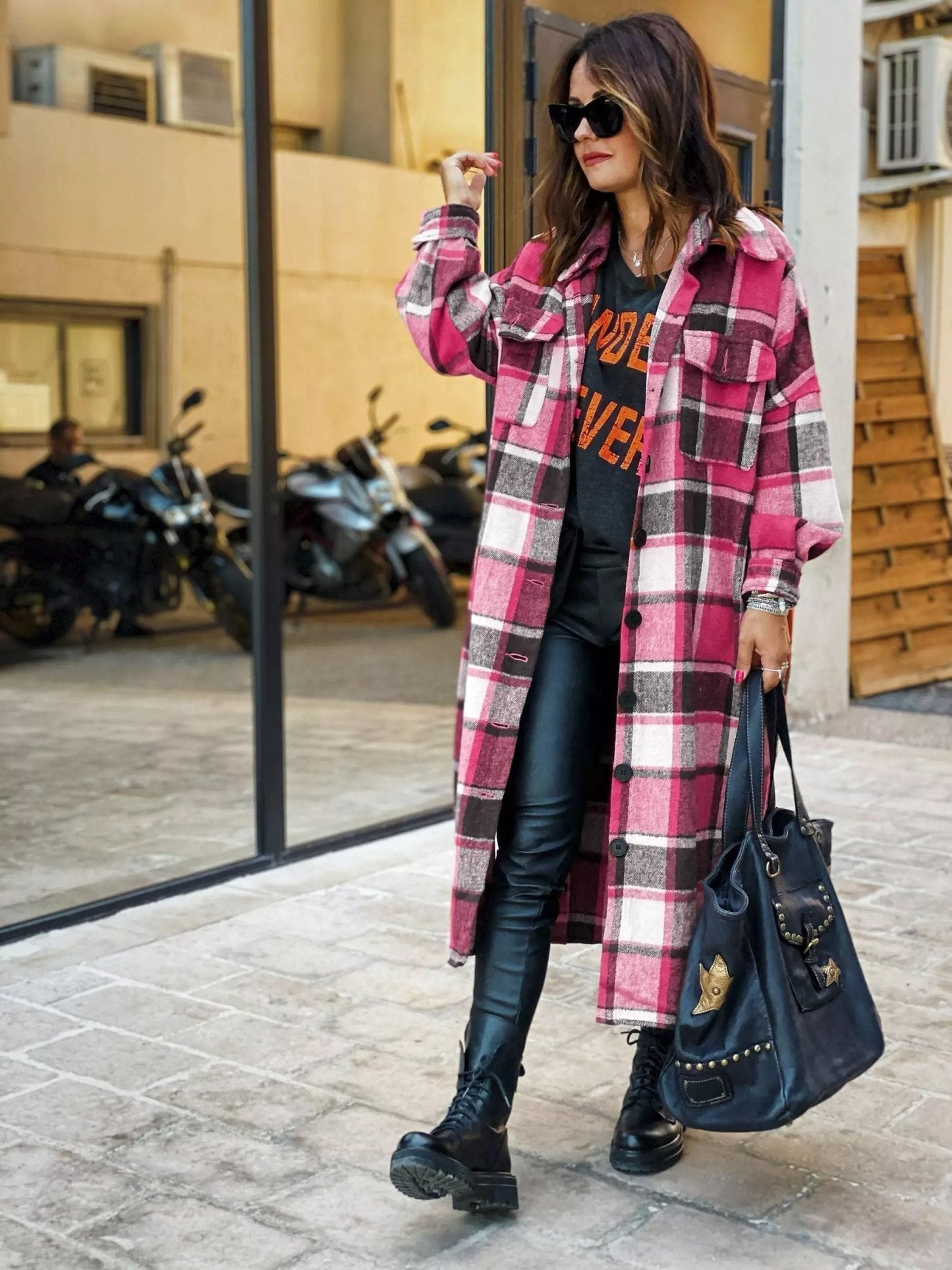 WW | Plaid Flanell Shacket - Oversized Button-Up Mantel - Gemütlich & Trendy - Herbst & Winter Schichtung