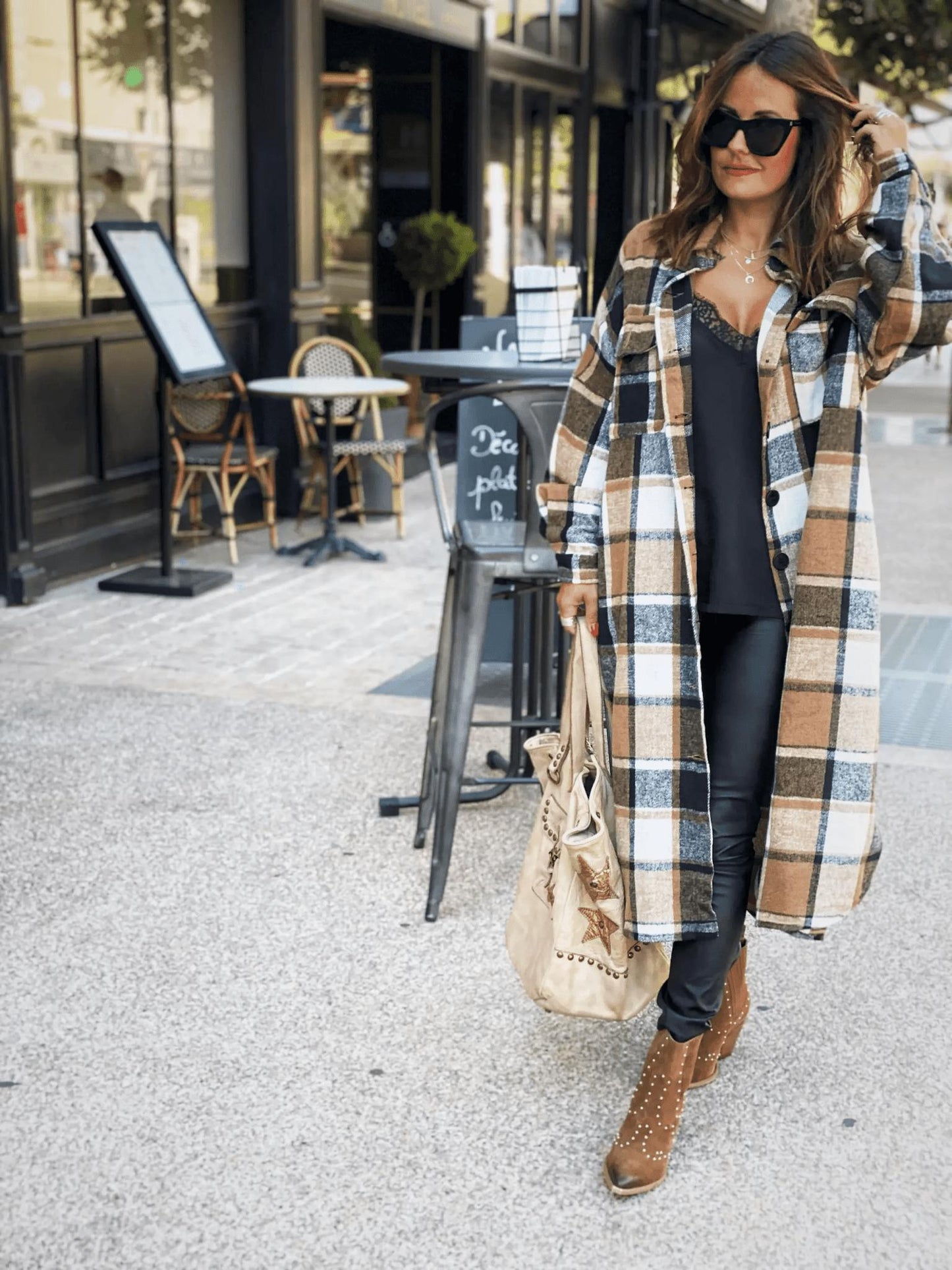 WW | Plaid Flanell Shacket - Oversized Button-Up Mantel - Gemütlich & Trendy - Herbst & Winter Schichtung