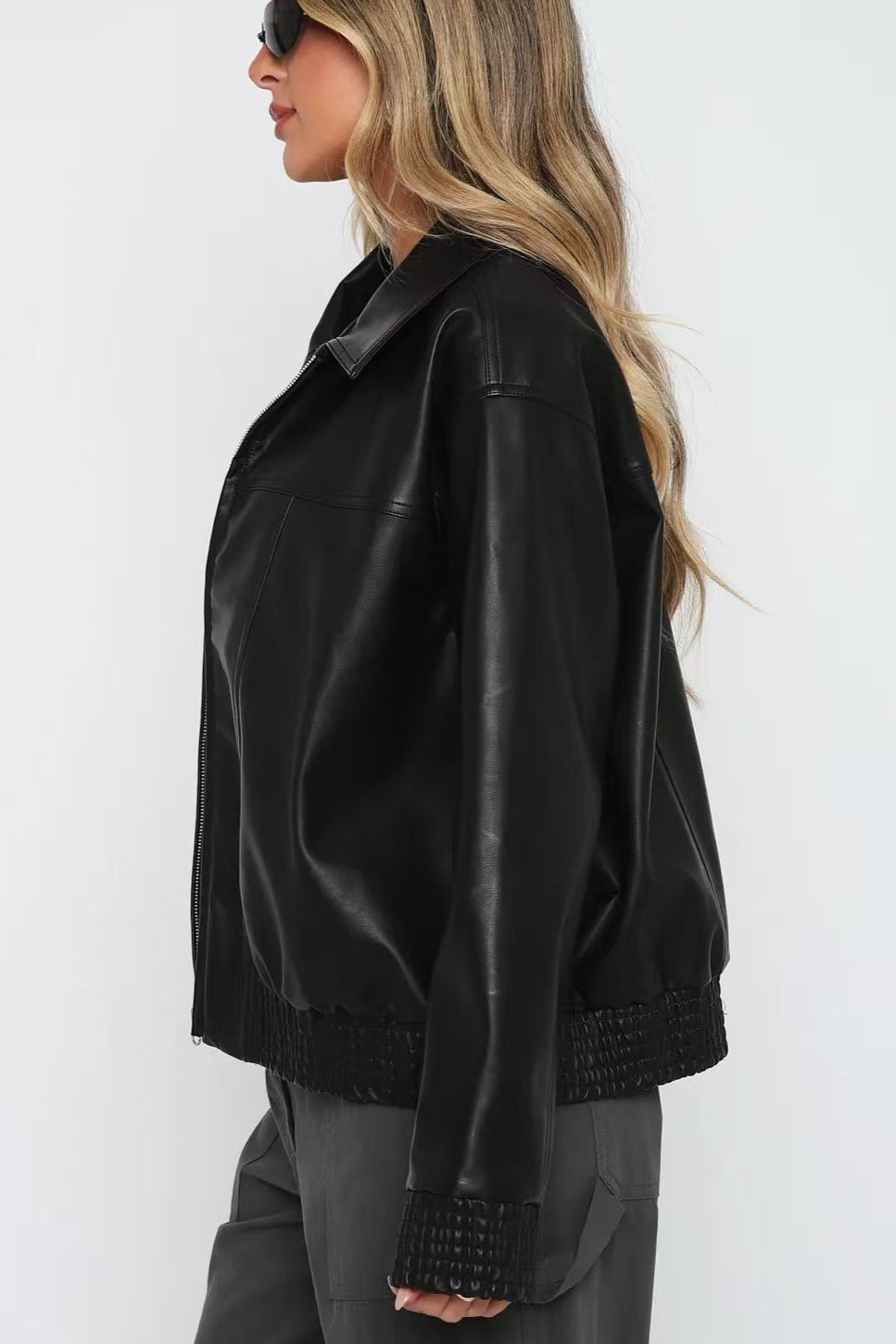 WW | Leder Baseballjacke