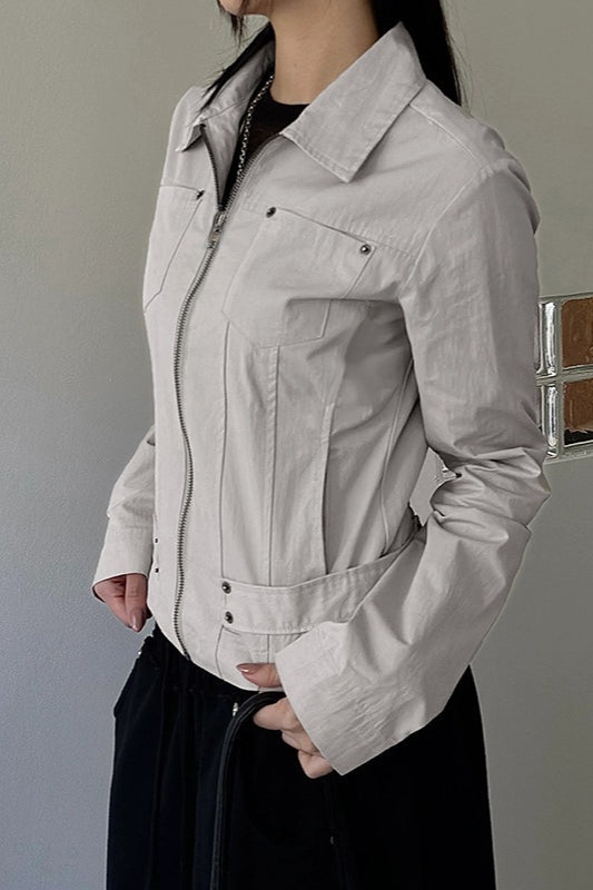 WW | Up Solid Color Utility Jacket