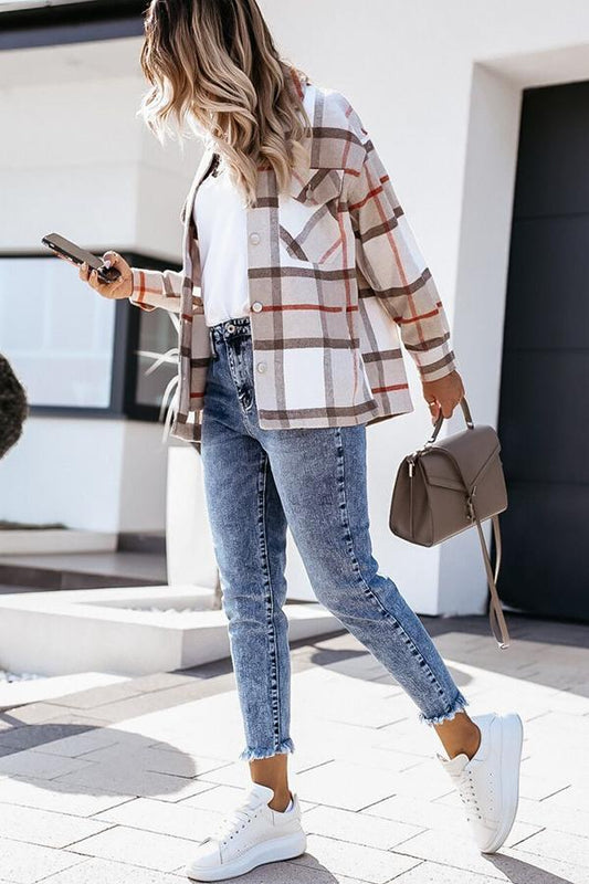 WW | Feeling Plaid Relaxed Jacket with Pockets
