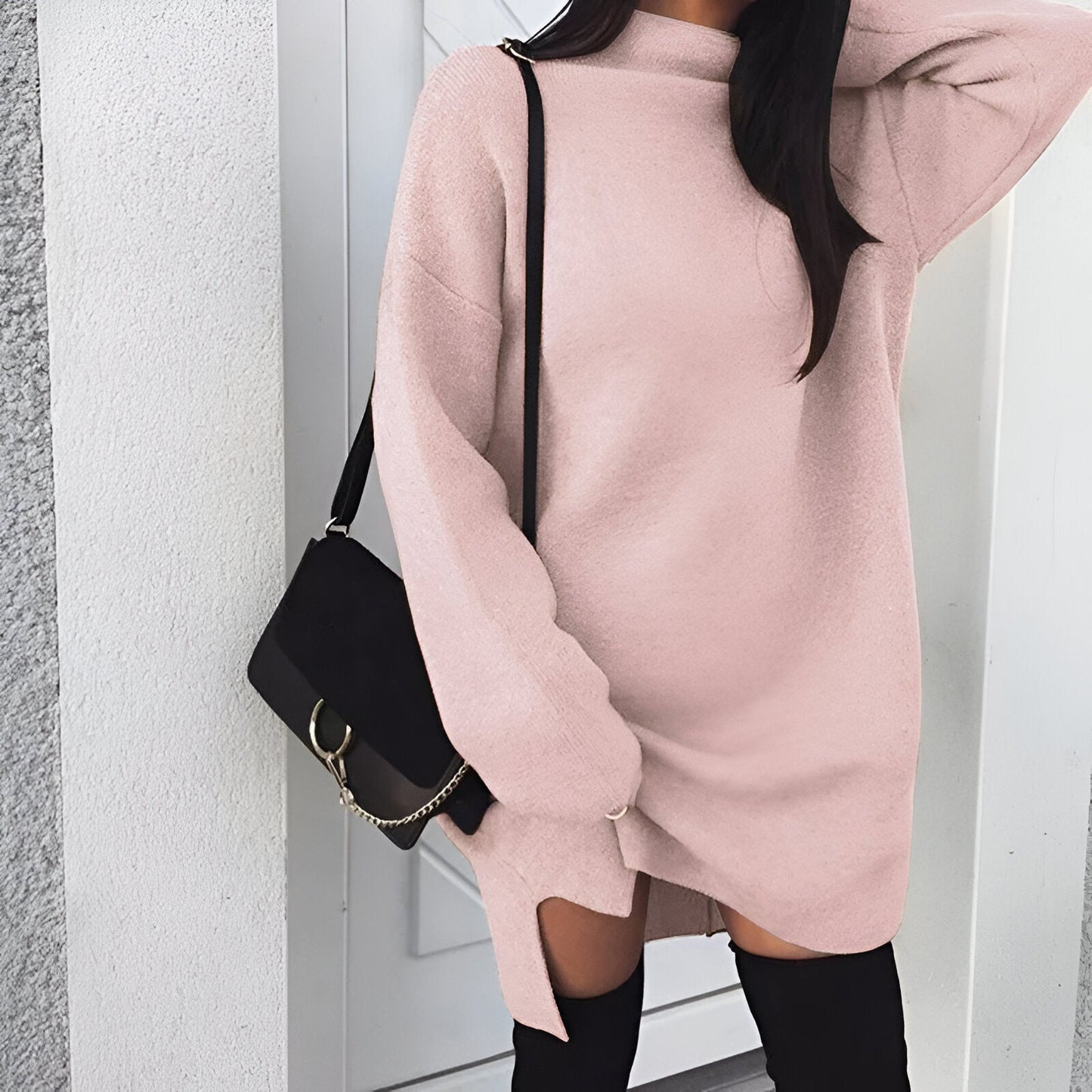 WW | 2024 Herbst Oversized Rollkragenkleid