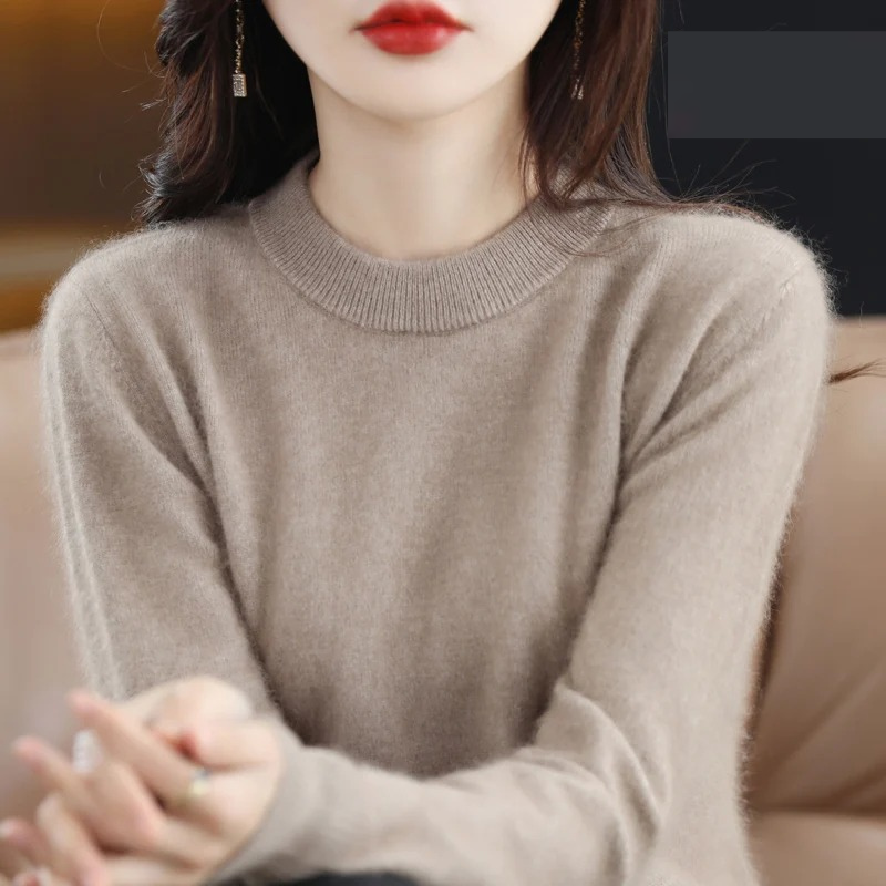 WW | Women's Cashmere Sweater Luxurious Crew Neck, Soft & Fashionable