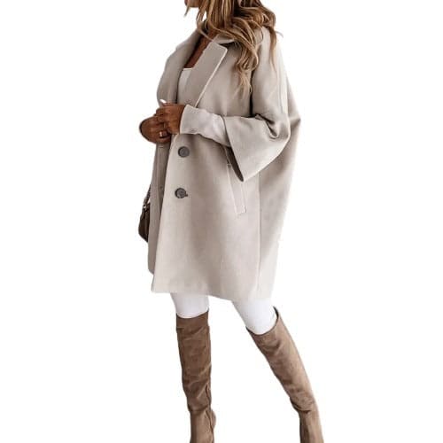 WW | Elegant Soft Double-Breasted Coat