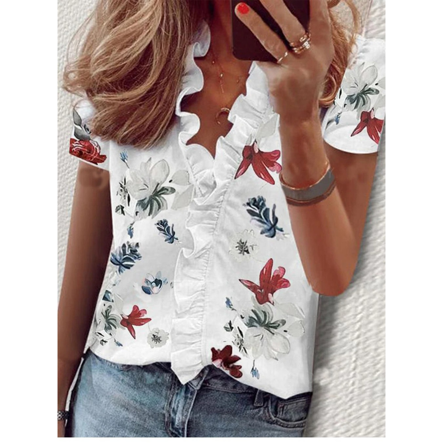 WW | Floral Chiffon Blouse