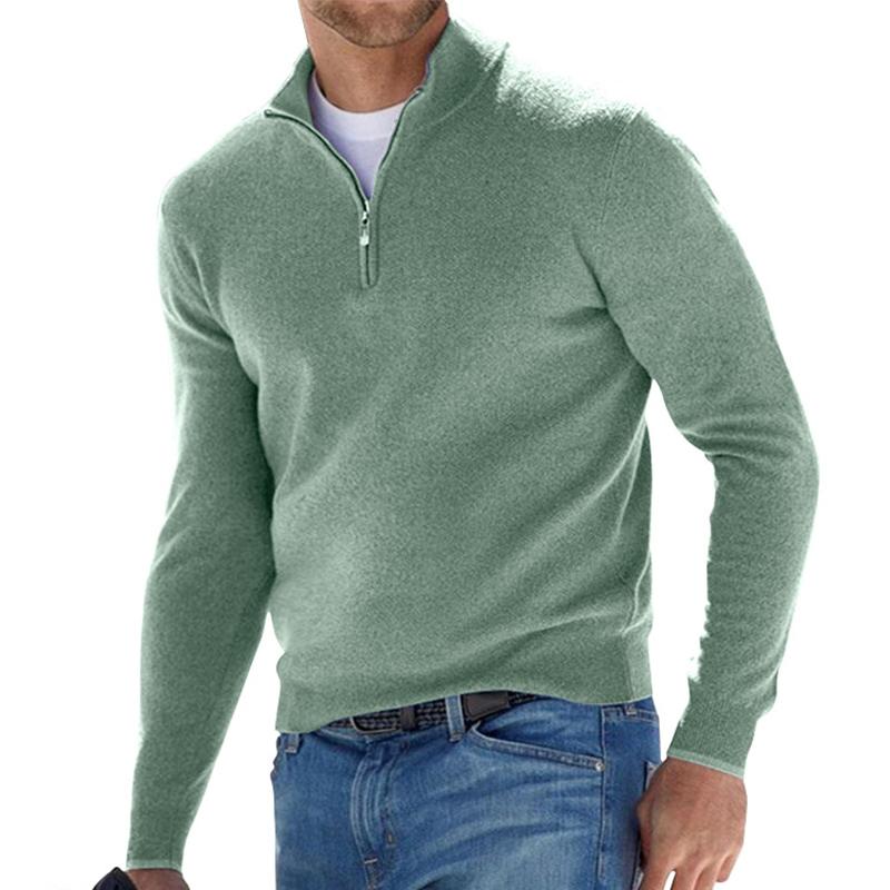 WW | Klassischer Herren-Pullover mit Reißverschlusskragen