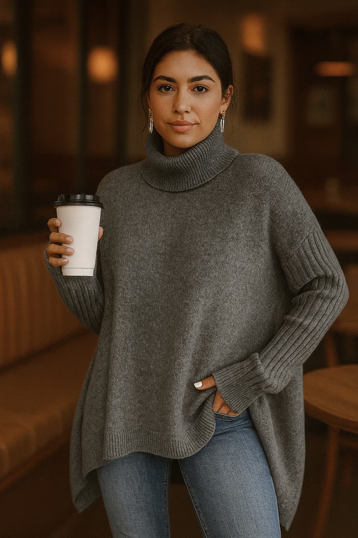 Bridgette | Long Turtleneck Sweater