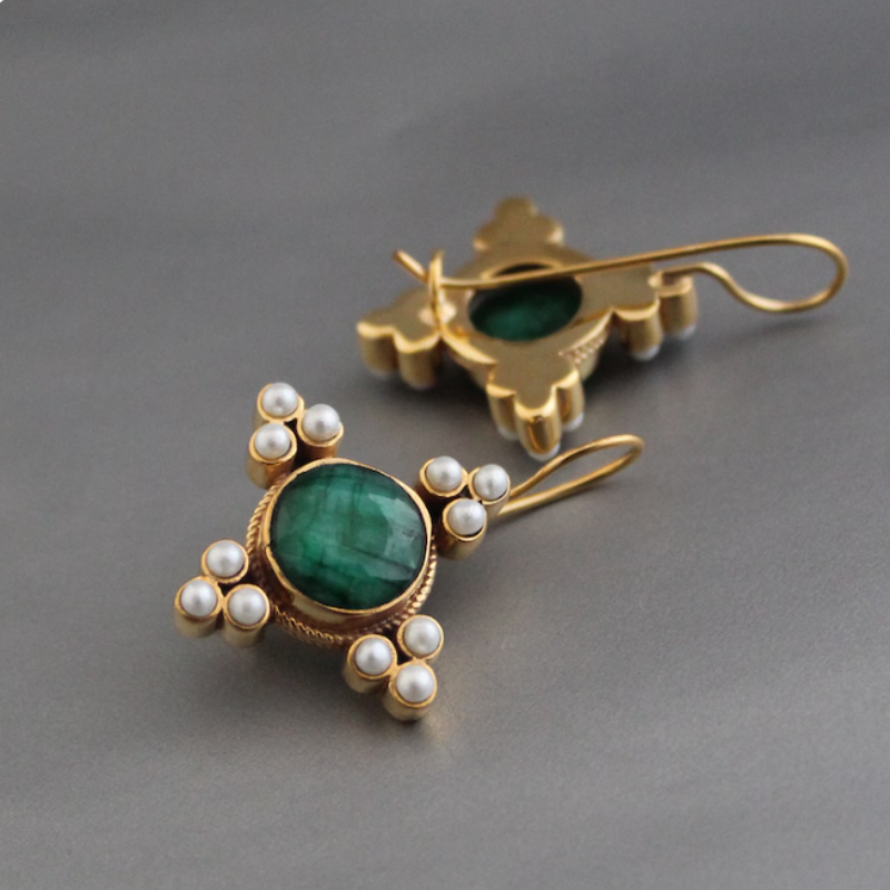WW | Pearl Harvest Drop Earrings Gold Plated
