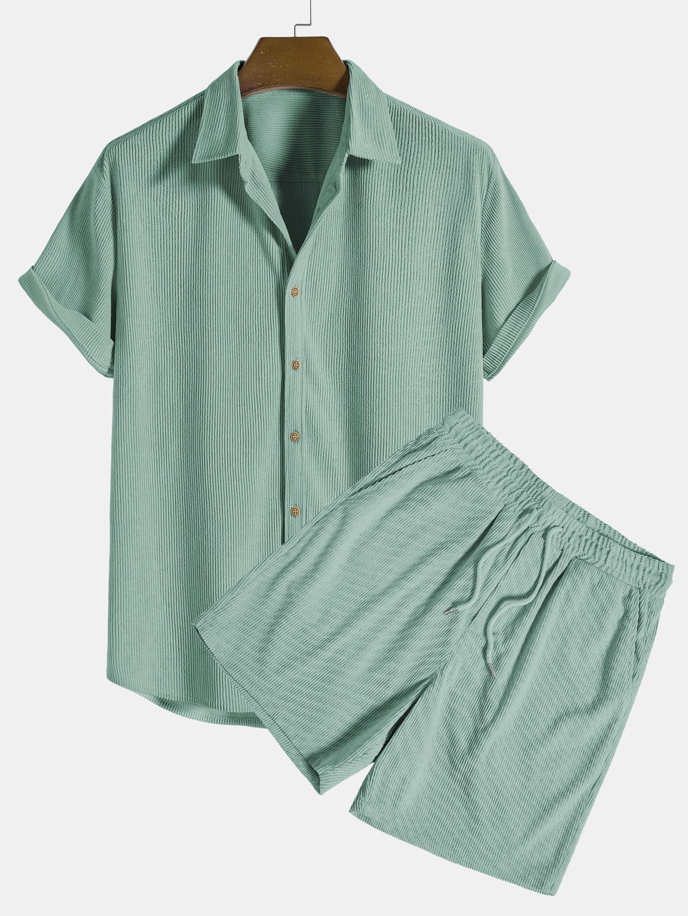 Corduroy shirt and shorts