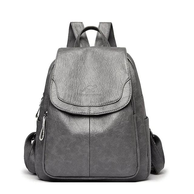 WW | Anti-theft Leather Backpack
