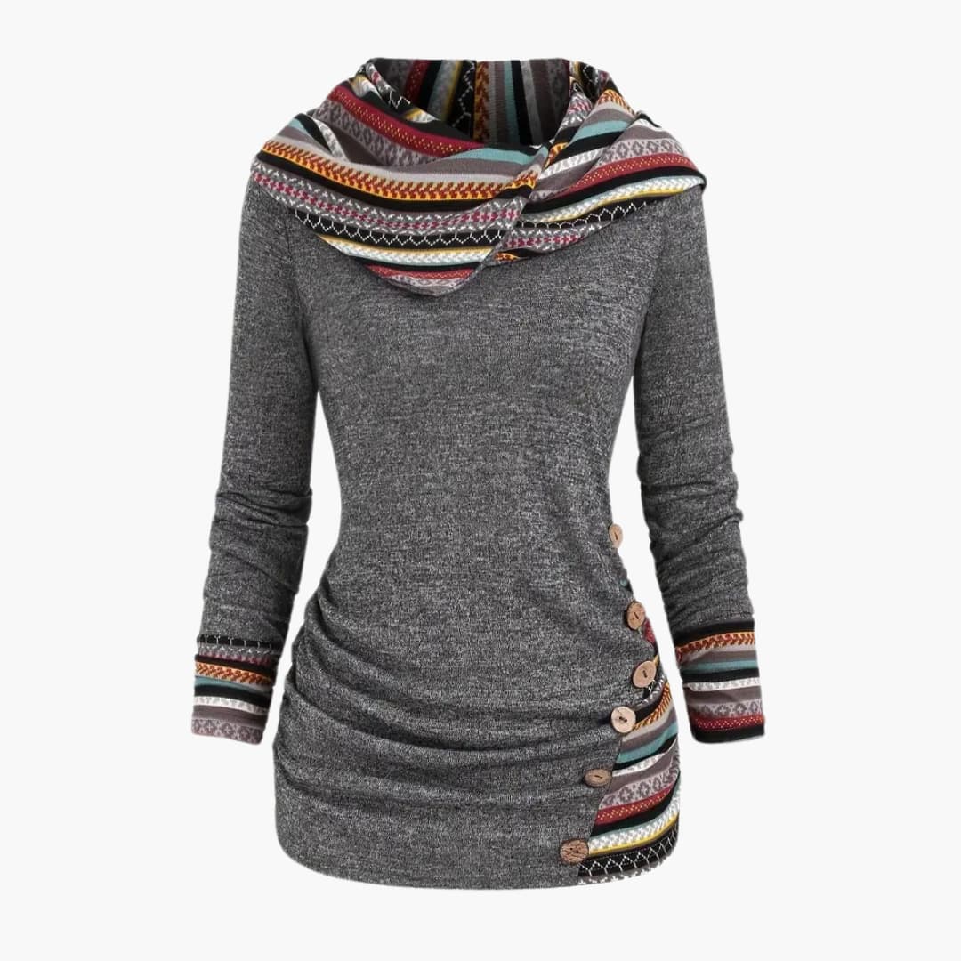 WW | Stylish Women's Hoodie with Ethnic Print