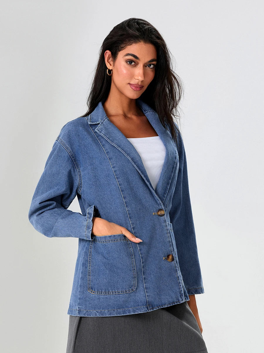 WW | Classic Fit Denim Blazer