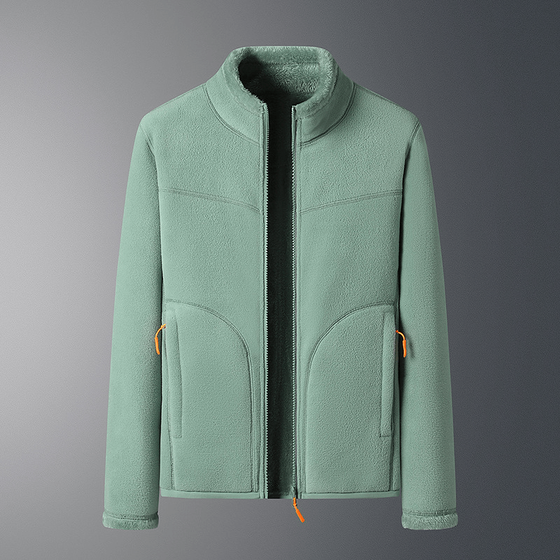 WW | Fleecejacke mit Reißverschlusstaschen - Leichte Wärme - Hoher Kragen - Alltags-Layer