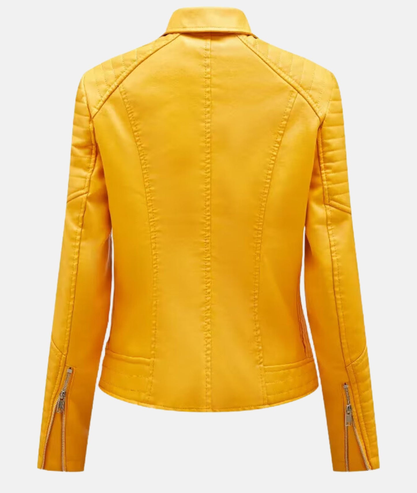WW | Women's Leather Jacket without Hood - Stylish Biker Jacket