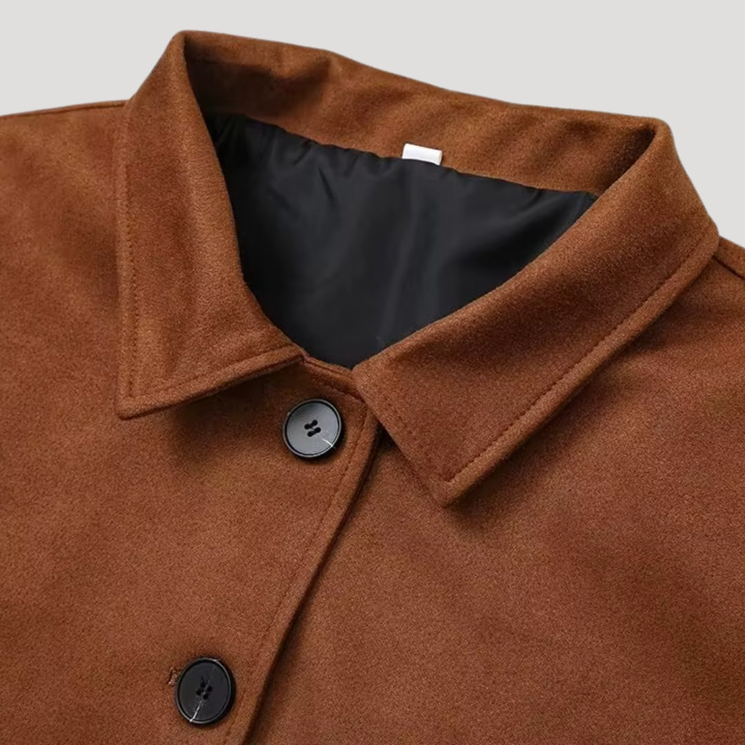 WW | Damen Wildleder Übergröße Winterjacke