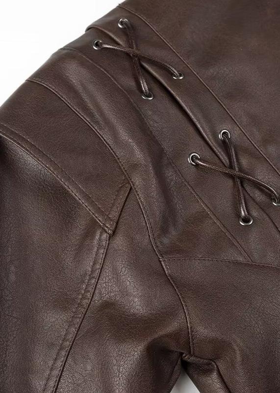 WW | Leather wrap jacket with belt