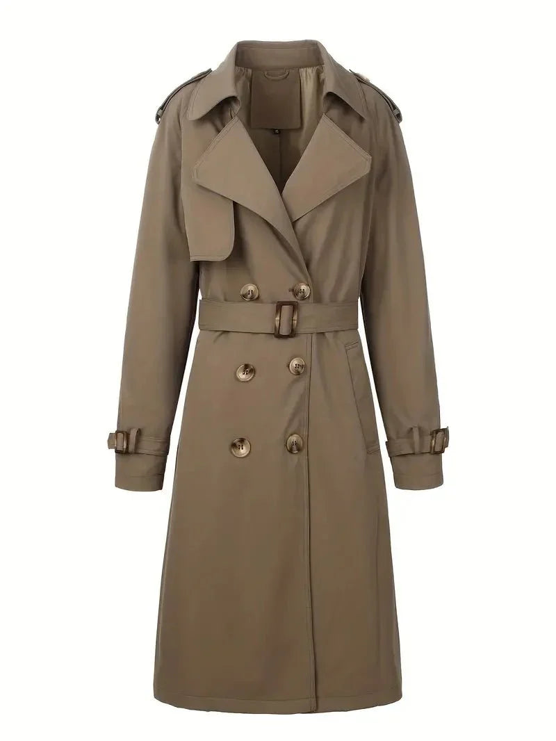 WW | Doppelreihiger Trenchcoat - Wasserabweisend - Baumwollmischung - Zeitlose Oberbekleidung