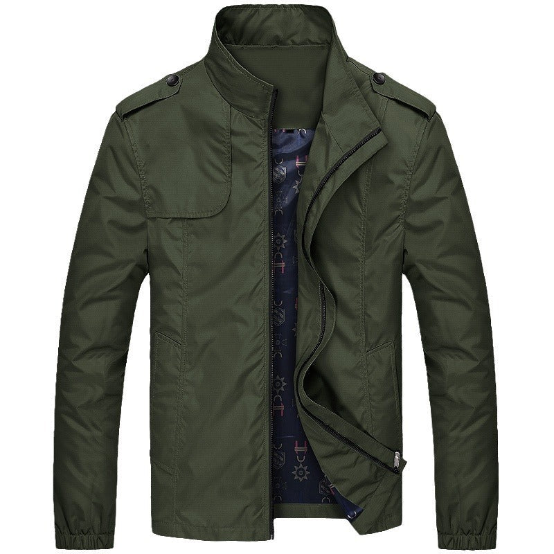 WW | Leisure Jacket Slim Fit - Windproof Transitional Jacket with Stand-up Collar and Pockets, Modern Design for Everyday and Outdoor Wear