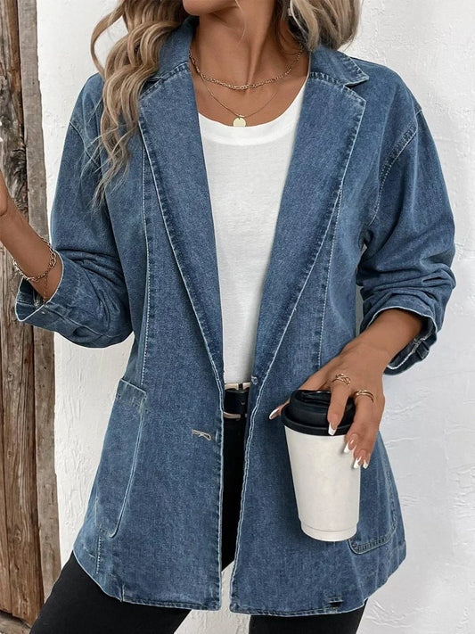 WW | Cardigan Jacket Relaxed Fit Open Front Breathable Fabric Long Sleeves