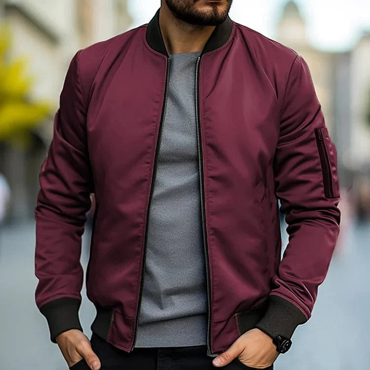 WW | Stylish Men's Zip Bomber Jacket for Casual Wear