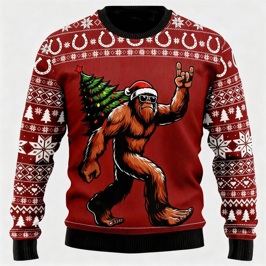WW | Holiday Animal Print - Red Holiday Icon Sweater