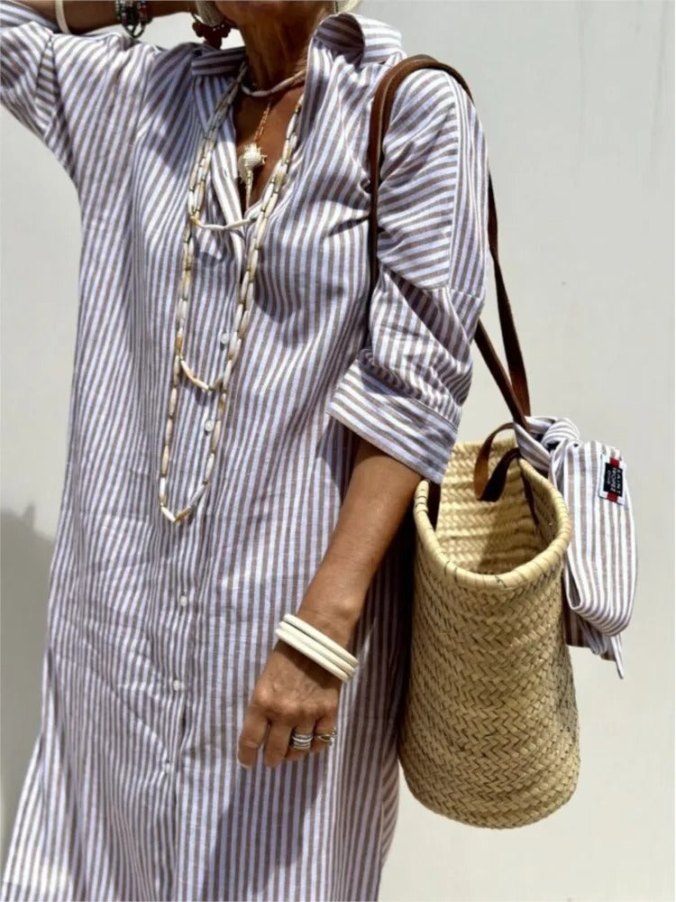 Géraldine | Light, striped, and stylish dress