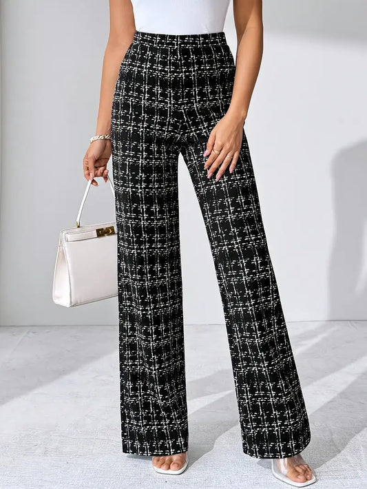 WW | Tweed Plaid Glockenhose