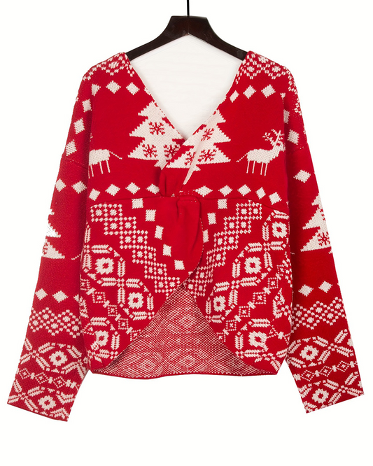 WW | Weihnachts-Schneeflocken Langarm-Sweater