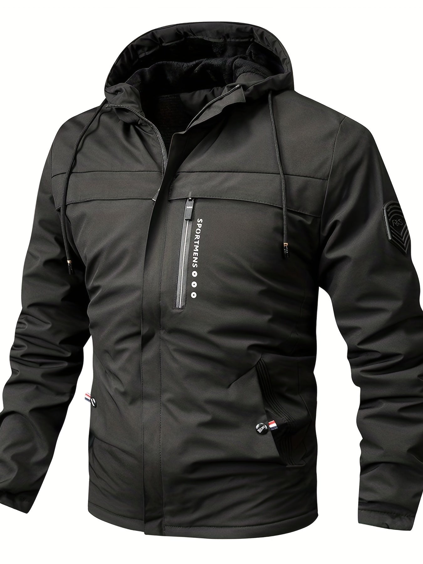 WW | Men's Fleece Hooded Jacket For Outdoor Activities - Perfect for Outdoor Activities