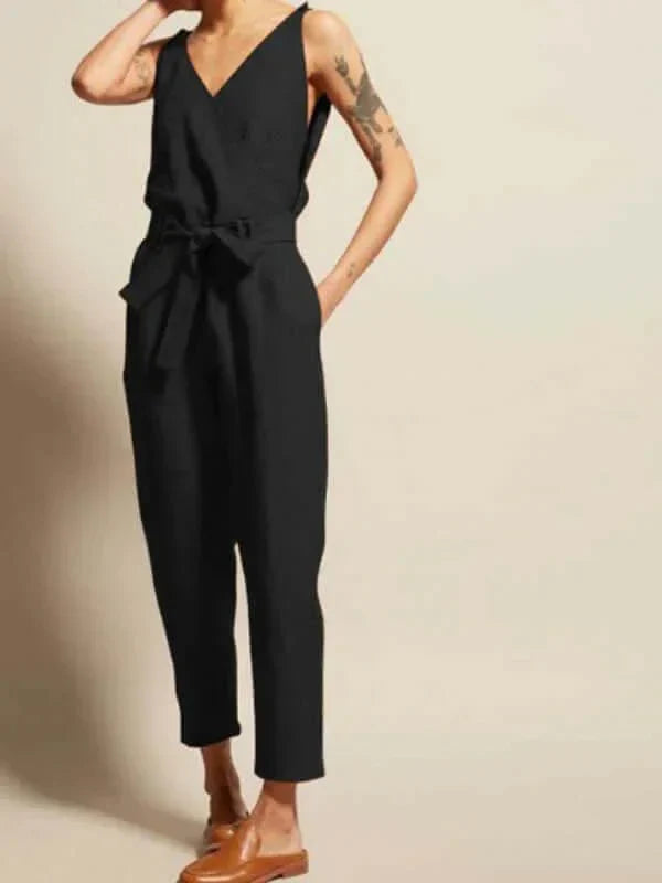 WW | Neck Sleeveless Jumpsuit